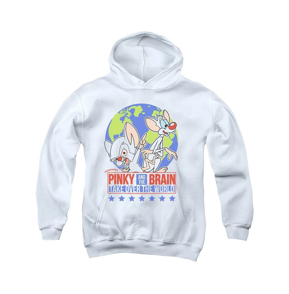 Pinky And The Brain Boys Youth Campaign Pull Over Hoodie / Hooded Sweatshirt