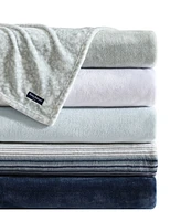 Tommy Bahama Home Solid Ultra Soft Plush Blanket