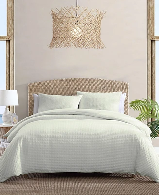 Closeout! Tommy Bahama Home Basketweave Solid 3 Piece Duvet Cover Set