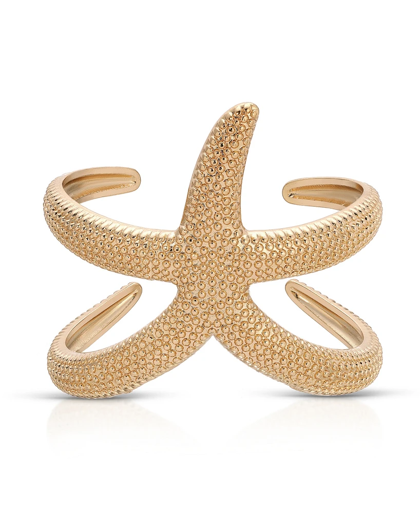 Ettika 18k Gold Plated Starfish Arm Cuff Bracelet