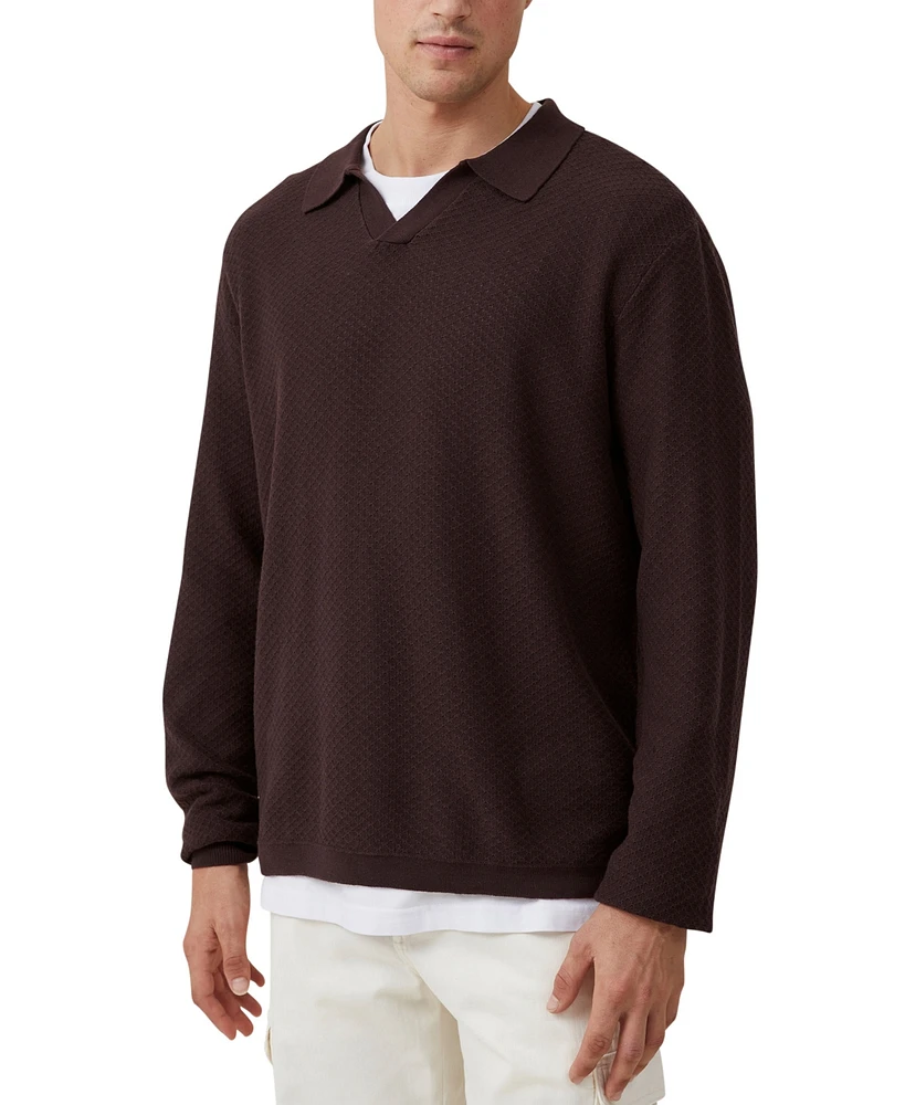 Cotton On Men's Jimmy Long Sleeve Polo