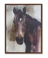 Slickblue Wood Framed Horse Canvas Painting 31.5"h