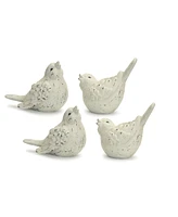 Slickblue Set of 4 Terra Cotta Bird Figurines