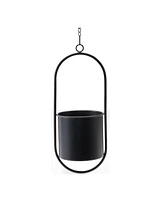 Slickblue Modern Hanging Planter With Frame (Set of 2)