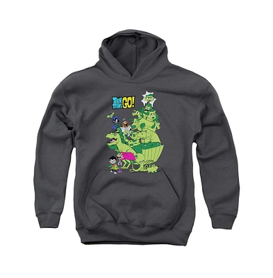 Teen Titans Go Boys Youth Beast Stack Pull Over Hoodie / Hooded Sweatshirt