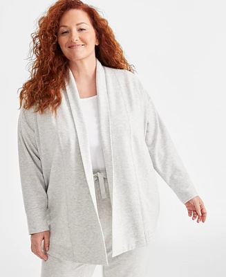 Style & Co Plus Yummy Fleece Cardigan, Created for Macy's