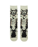 Universal Monsters Men's Mummy White Animigos Crew Socks