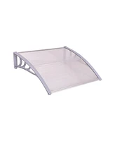 Slickblue Outdoor Polycarbonate Front Door Window Awning Canopy