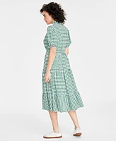 On 34th Women's Printed Tiered Midi Dresss, Created for Macy's