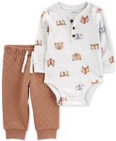 Carter's Baby Boys Animals-Print Bodysuit & Pants, 2 Piece Set