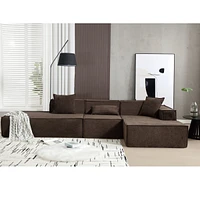 Streamdale Furniture Modern Sectional Sofa, Customizable L-Shape, No Assembly Required