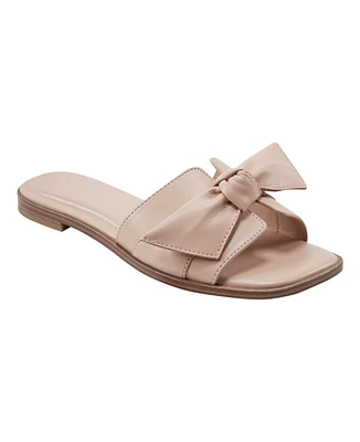 Marc Fisher Women's Finey Square Toe Slip-On Flat Sandals