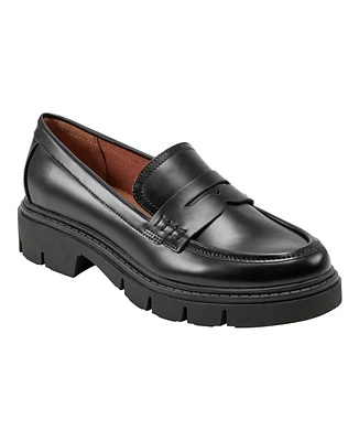 Marc Fisher Women's Cube Lug Sole Penny Loafers
