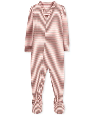 Carter's Baby Striped One-Piece PurelySoft Footed Pajamas