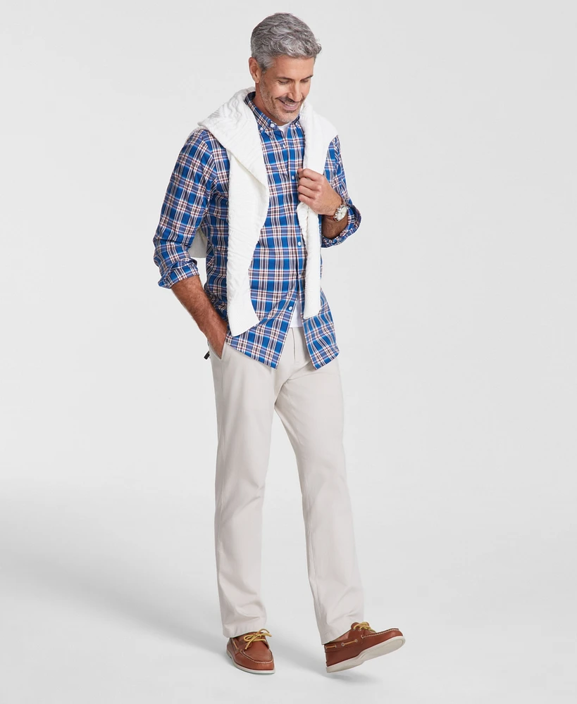 Club Room Men's Tonno Plaid Poplin Shirt, Created for Macy's