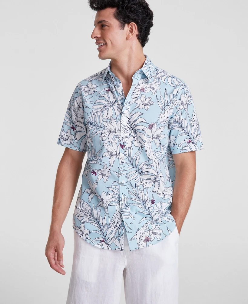 Club Room Men's Jarrett Woven Floral Shirt, Created for Macy's