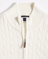Club Room Men's Cable-Knit Full-Zip Sweater, Created for Macy's