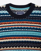 Club Room Men's Stripe Merino Crewneck Sweater, Created for Macy's