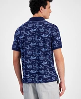 Club Room Men's Fox-Pattern Pique Polo Shirt, Created for Macy's