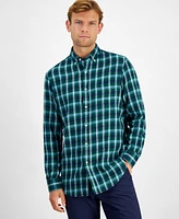 Club Room Men's Regular-Fit Plaid Flannel Shirt, Created for Macy's