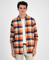 Club Room Men's Regular-Fit Plaid Flannel Shirt, Created for Macy's