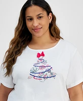 Holiday Lane Plus Shell Tree Graphic T-Shirt, Created for Macy's