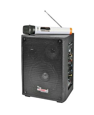 5 Core Pa system Dj speakers Kareokee Machine w Bluetooth and Wireless Microphone Portable Speaker Microphone for Indoor Outdoor Use - Pdj-2006BT