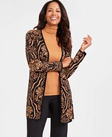 Jm Collection Petite Baroque Cardigan Sweater, Created for Macy's