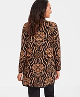 Jm Collection Petite Baroque Cardigan Sweater, Created for Macy's