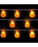 Yescom Halloween 20x Led Pumpkin String Lights Lantern Lamp Home Party Christmas Decors