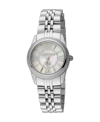 Roberto Cavalli Women's Quartz Silver-tone Stainless Steel Watch 28mm