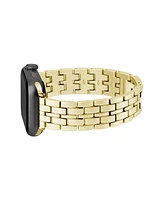 Nine West Women's Gold-Tone Alloy Link Bracelet Designed for 38/40/41mm Apple Watch - Gold