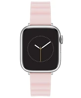 Nine West Women's Light Pink Ribbed Silicone Band Designed for 38/40/41mm Apple Watch