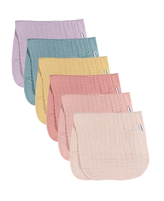 Gerber Baby Girls' Pink Muslin Burpcloths - 6-Pack