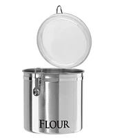 Oggi 150 fl oz Jumbo Stainless Steel "Flour" Clamp Canister