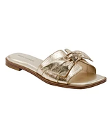 Marc Fisher Women's Finey Square Toe Slip-On Flat Sandals