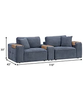 Nycolle 3-Pc. Modular Fabric Sofa with Console, Created for Macy's