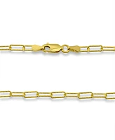 Giani Bernini Diamond-Cut Paperclip Chain Link Bracelet Sterling Silver or 18k Gold-plated 8", Created for Macy's