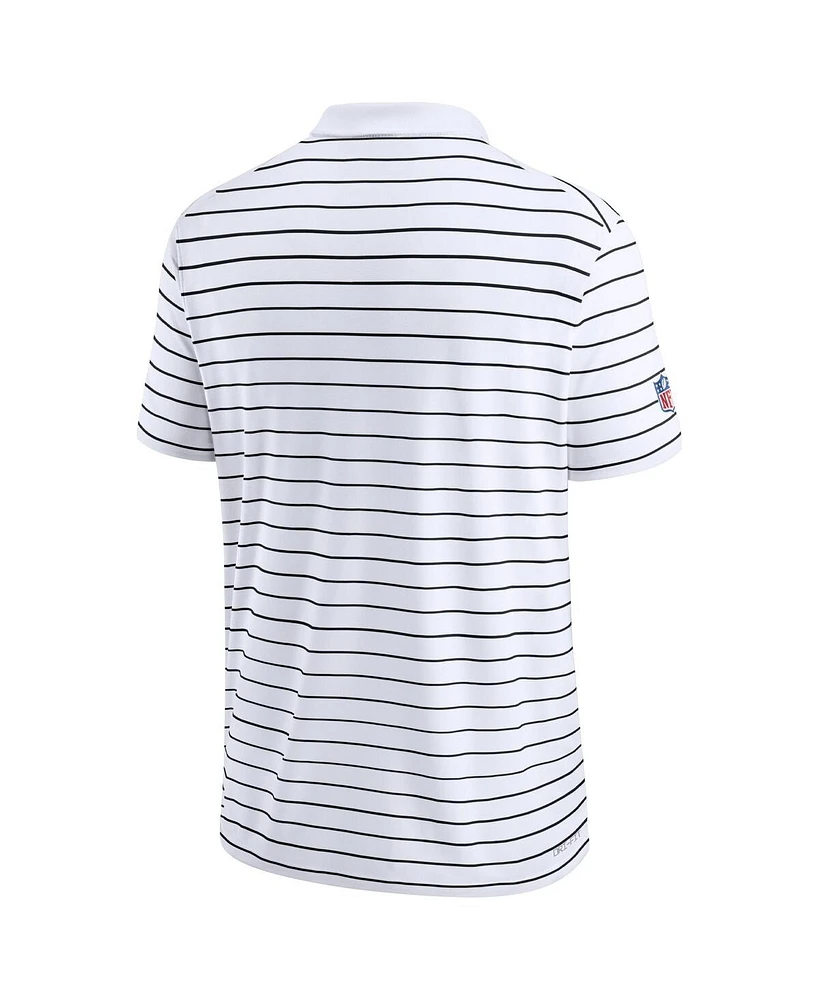 Nike Men's White Philadelphia Eagles Sideline Lock Up Victory Performance Polo
