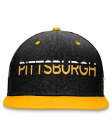 Fanatics Men's Black/Gold Pittsburgh Penguins Authentic Pro Rink Two-Tone Snapback Hat