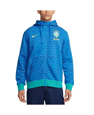 Nike Men's Blue Brazil National Team Club Full-Zip Hoodie