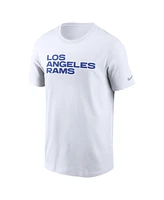 Nike Men's White Los Angeles Rams Primetime Wordmark Essential T-Shirt