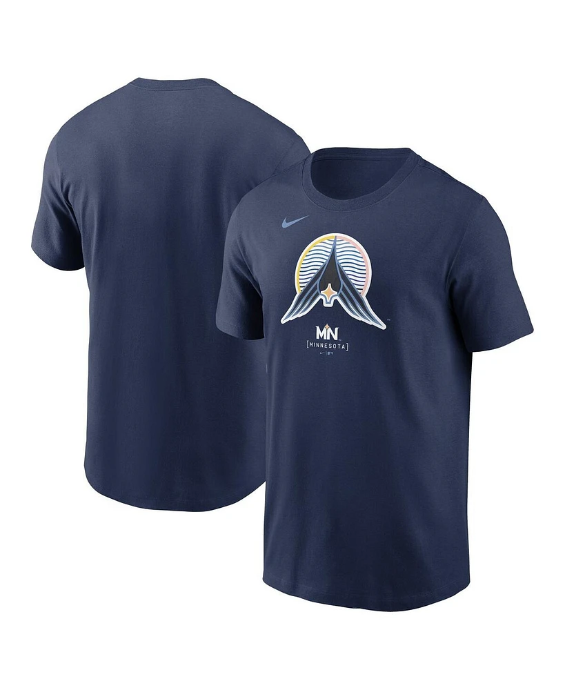 Nike Men's Navy Minnesota Twins 2024 City Connect Large Logo T-Shirt