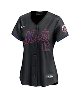 Nike Women's Francisco Lindor Black New York Mets Alternate Limited Player Jersey