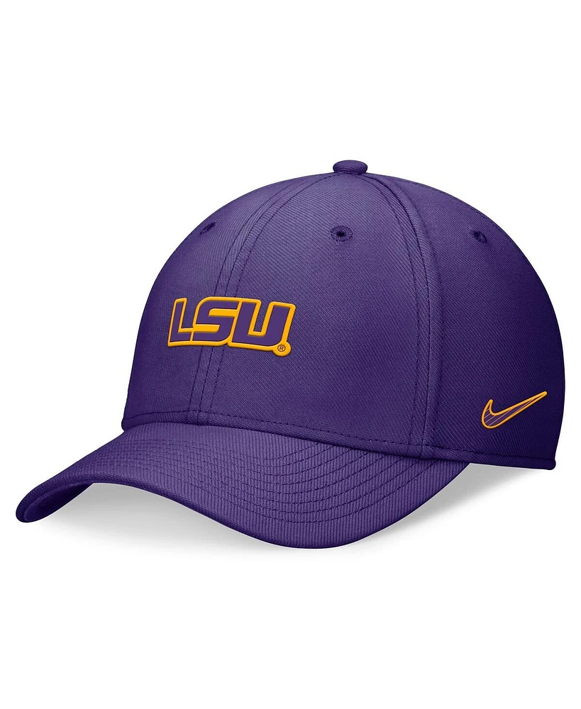 Nike Men's and Women's Purple Lsu Tigers 2024 Sideline Swoosh Flex Hat