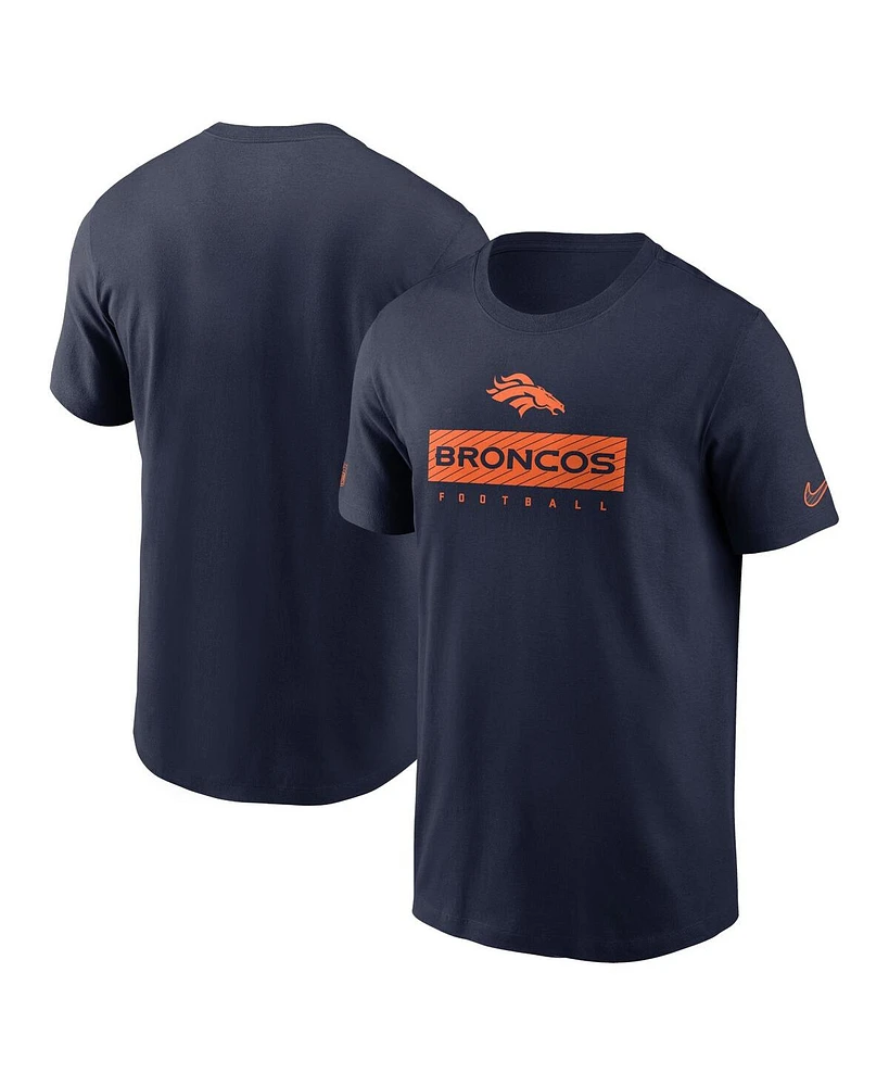 Nike Men's Navy Denver Broncos Sideline Performance T-Shirt