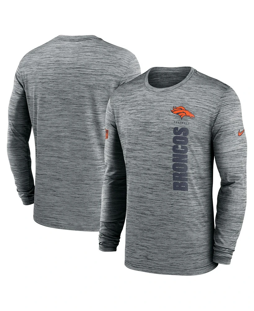 Nike Men's Denver Broncos 2024 Sideline Velocity Performance Long Sleeve T-Shirt