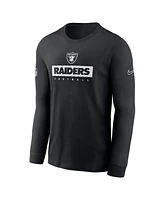 Nike Men's Black Las Vegas Raiders Sideline Performance Long Sleeve T-Shirt