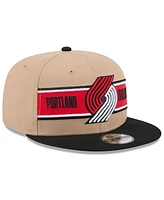 New Era Men's Tan/Black Portland Trail Blazers 2024 Nba Draft 9FIFTY Snapback Hat