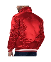 Levi's x Starter Men's Red Cincinnati Reds Silver Tab Satin Full-Snap Trucker Jacket